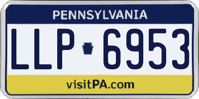 PA license plate LLP6953