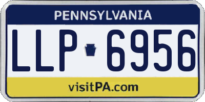 PA license plate LLP6956