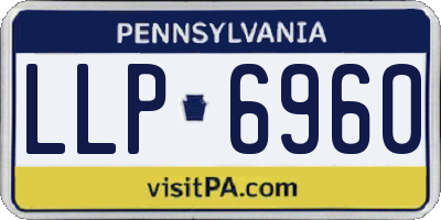 PA license plate LLP6960