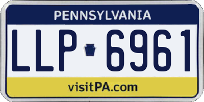 PA license plate LLP6961