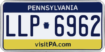 PA license plate LLP6962