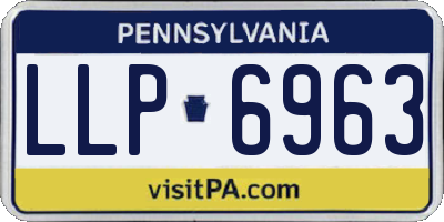 PA license plate LLP6963