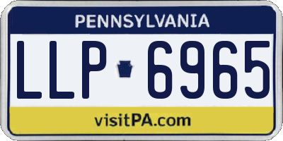 PA license plate LLP6965