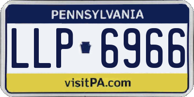 PA license plate LLP6966