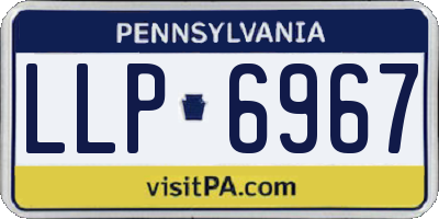 PA license plate LLP6967
