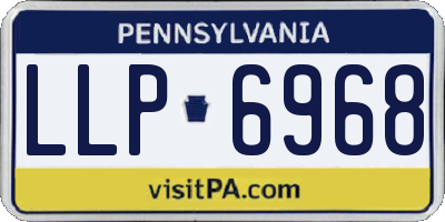 PA license plate LLP6968