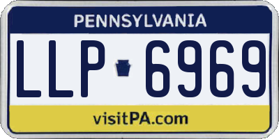 PA license plate LLP6969