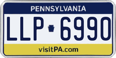PA license plate LLP6990