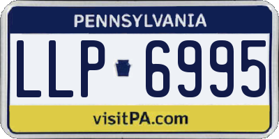 PA license plate LLP6995