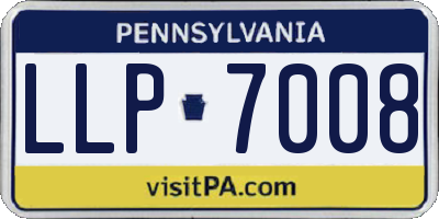PA license plate LLP7008
