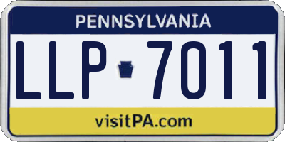 PA license plate LLP7011
