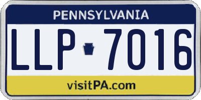 PA license plate LLP7016