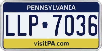 PA license plate LLP7036