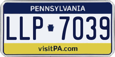 PA license plate LLP7039
