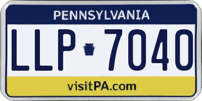 PA license plate LLP7040