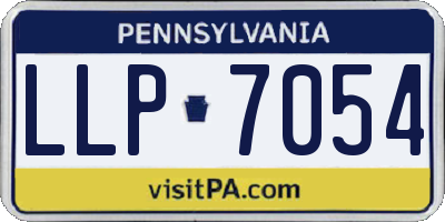 PA license plate LLP7054