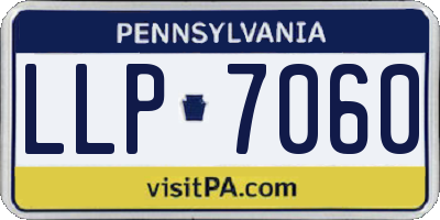 PA license plate LLP7060