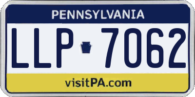 PA license plate LLP7062