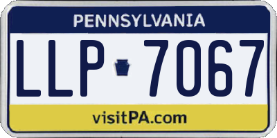 PA license plate LLP7067