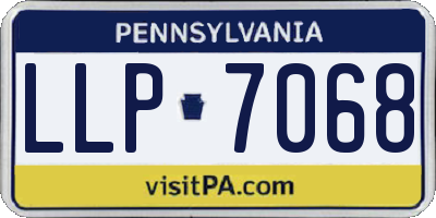 PA license plate LLP7068