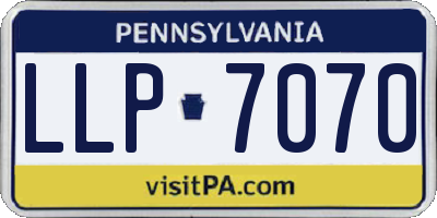 PA license plate LLP7070