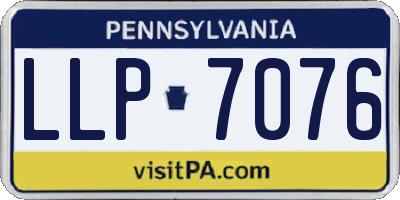 PA license plate LLP7076