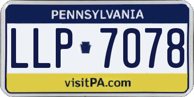 PA license plate LLP7078