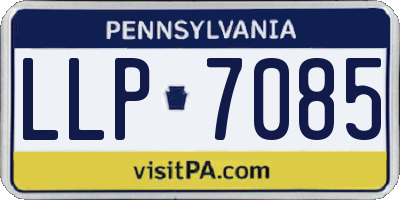 PA license plate LLP7085
