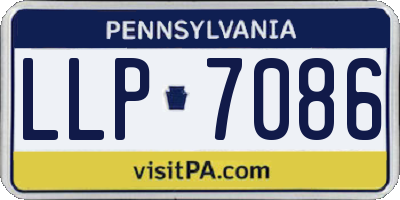 PA license plate LLP7086