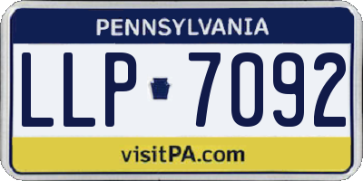 PA license plate LLP7092