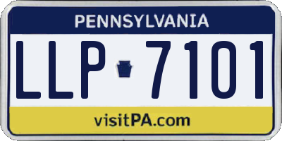 PA license plate LLP7101