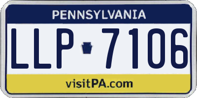 PA license plate LLP7106