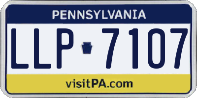 PA license plate LLP7107