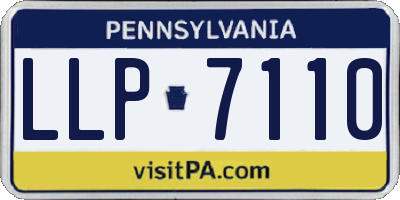 PA license plate LLP7110