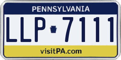 PA license plate LLP7111