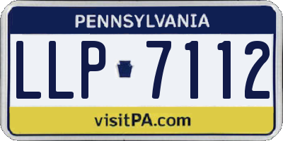 PA license plate LLP7112