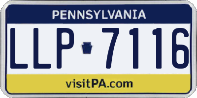 PA license plate LLP7116