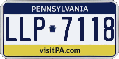 PA license plate LLP7118