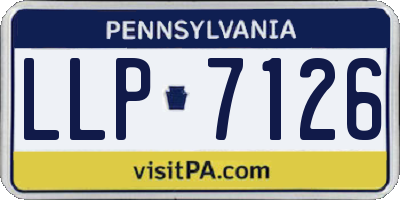 PA license plate LLP7126