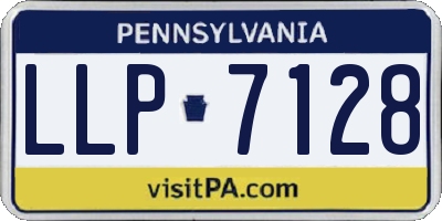 PA license plate LLP7128