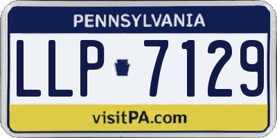 PA license plate LLP7129