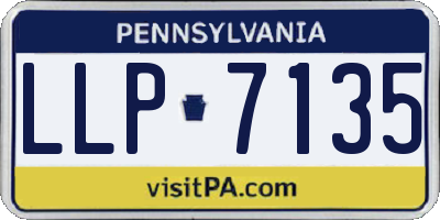 PA license plate LLP7135