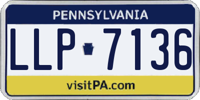 PA license plate LLP7136