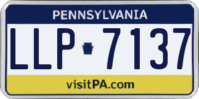 PA license plate LLP7137