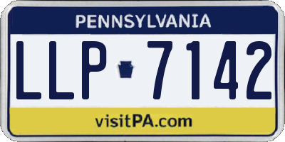 PA license plate LLP7142