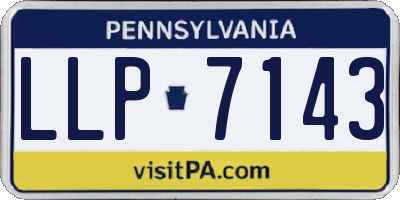 PA license plate LLP7143
