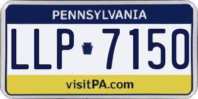 PA license plate LLP7150
