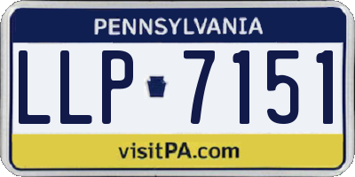 PA license plate LLP7151