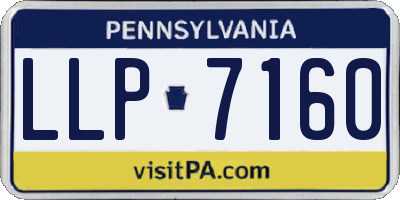 PA license plate LLP7160