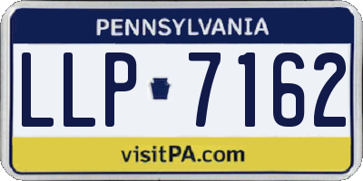 PA license plate LLP7162